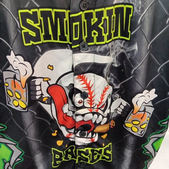 Small Mens Jersey Sleeveless Shirt Smokin Basses Custom Jersey Shirt - Picture 2 of 9